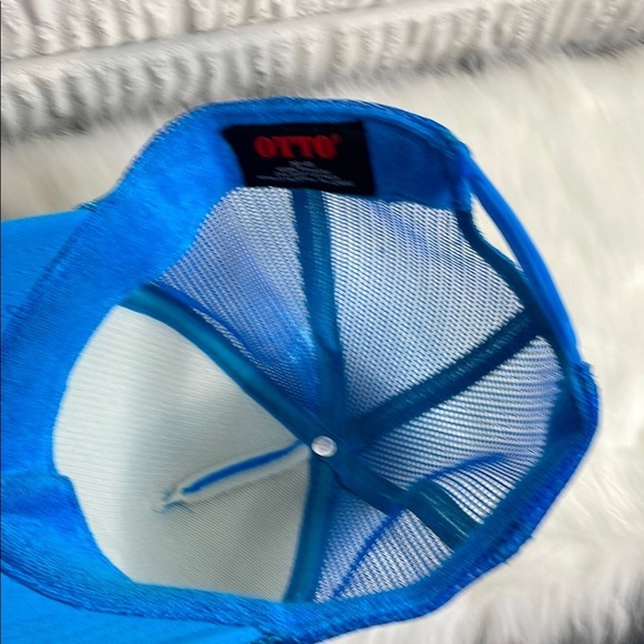 Blue Trucker Hat with Fun Slogan - Picture 3 of 3